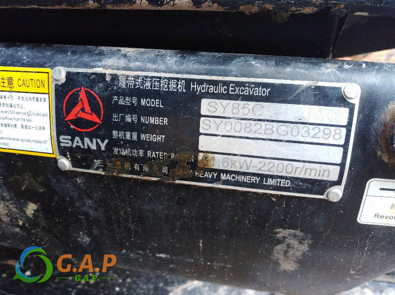 Sany 85 Excavator